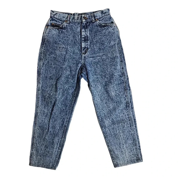 Vintage Lee Acid Wash High Rise Mom Jeans Size 14 Med 26 Inseam - Picture 1 of 10